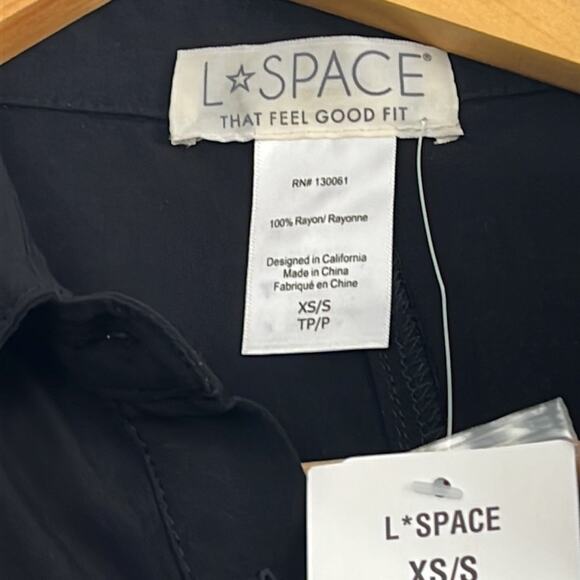 NWT L*Space Pacifica Tunic Women's S Black‎ Button Down - Picture 11 of 13